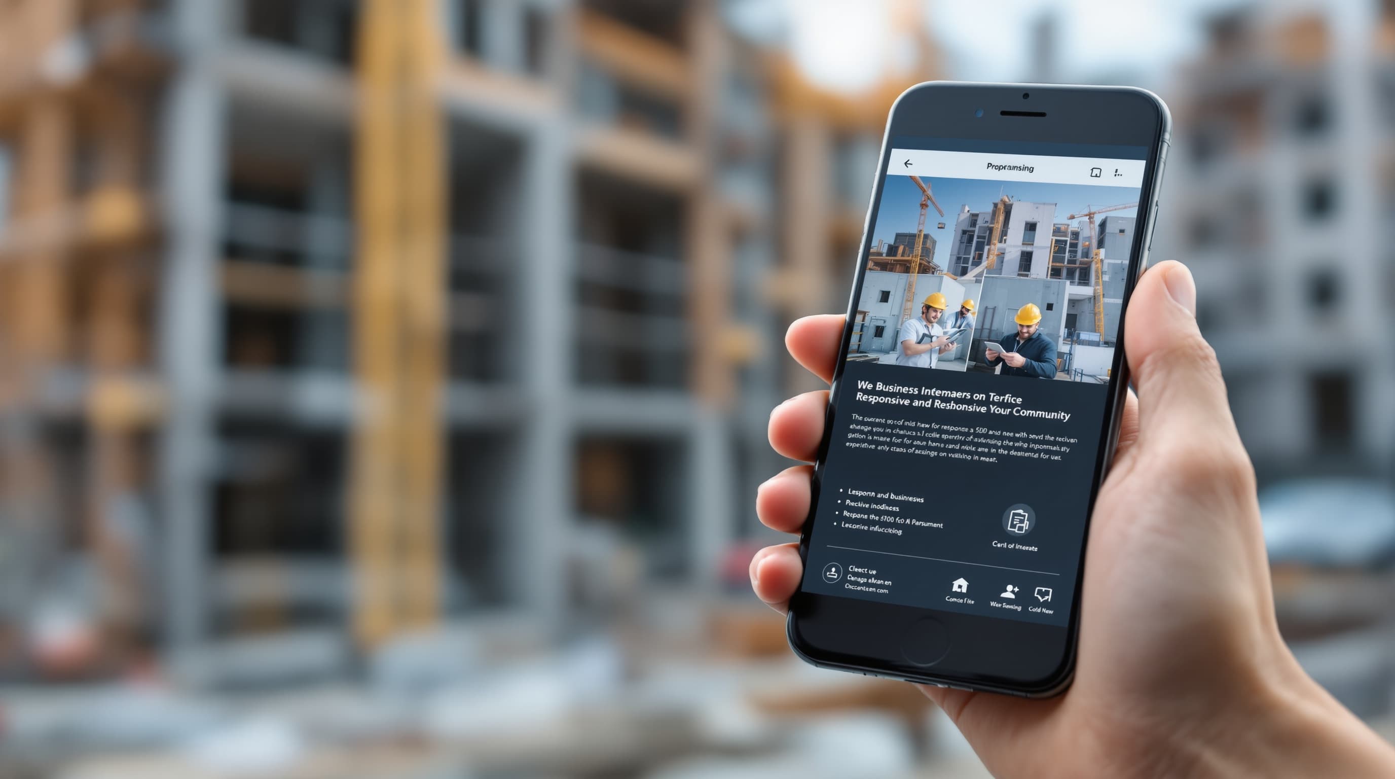 Website auf dem Smartphone
